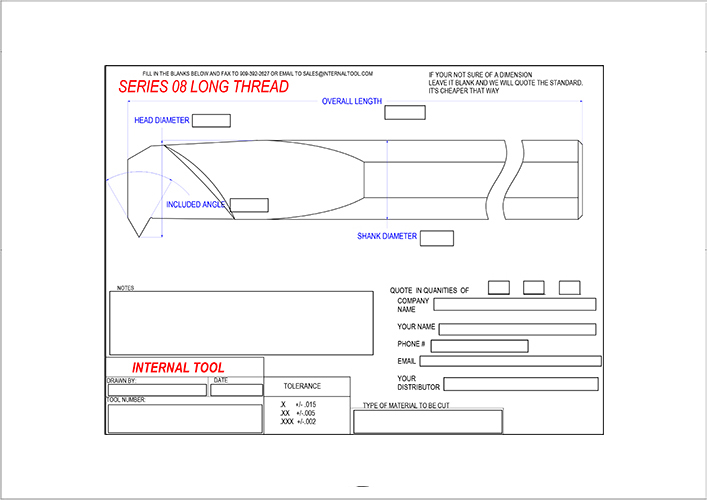 External Thread Chamfer Tool